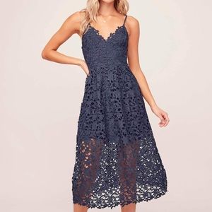 ASTR the label lace midi dress